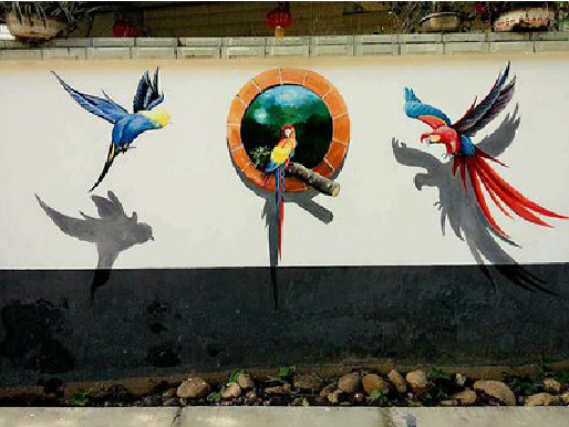 连江县视觉错位-3D墙绘设计