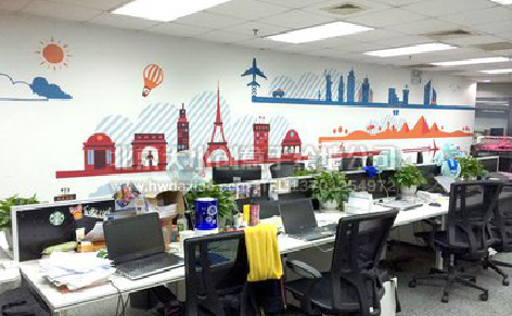 连江县教你设计办公室墙绘的方法。